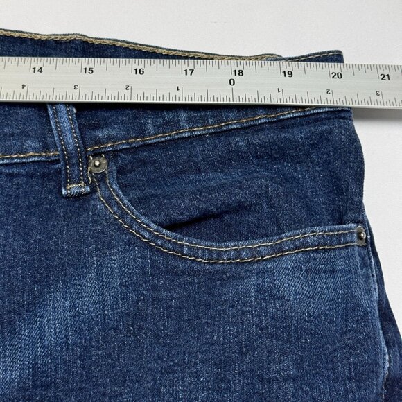 Levis 505 Mens Regular Fit Straight Leg Jeans Dark Blue Denim 42x30 - Picture 8 of 16